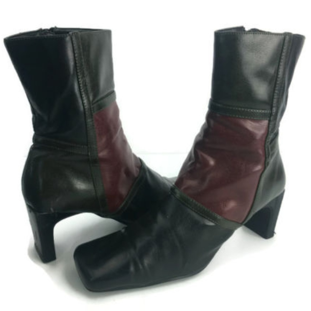 New York Transit Women's Black/Red Ankle Booties